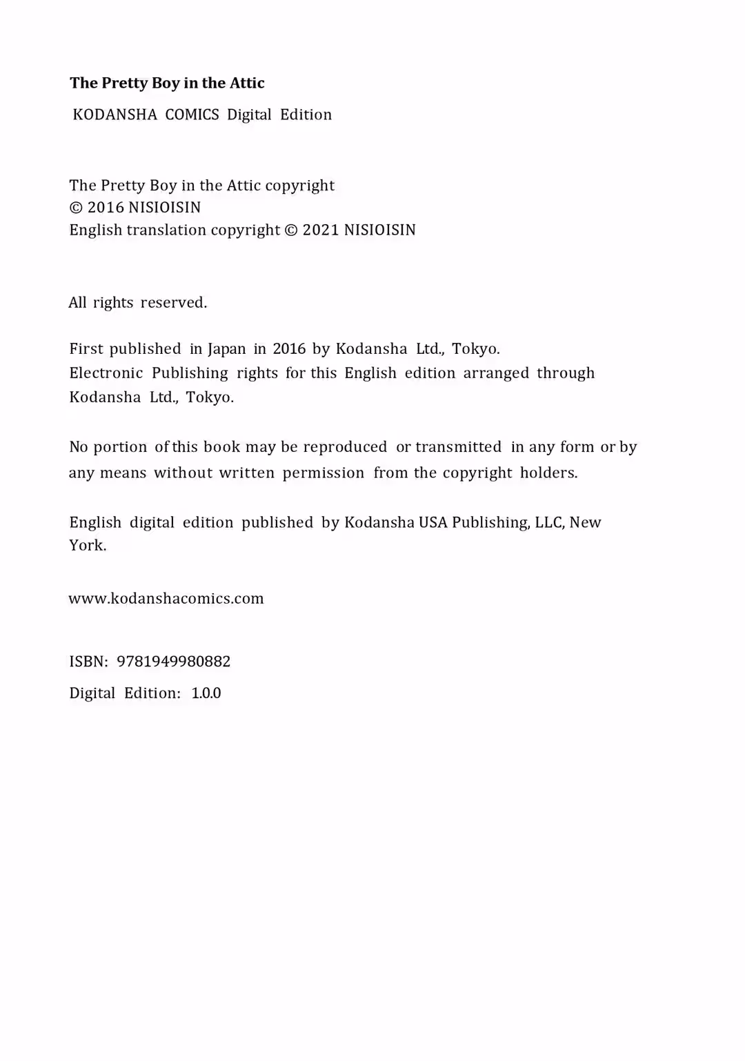 The Pretty Boy in the Attic